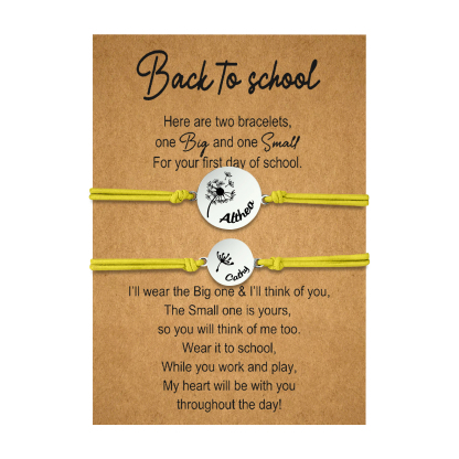 2 PCS Dandelion Pattern Elastic Stainless Steel Bracelet, A Back-To-School Gift For Daughter