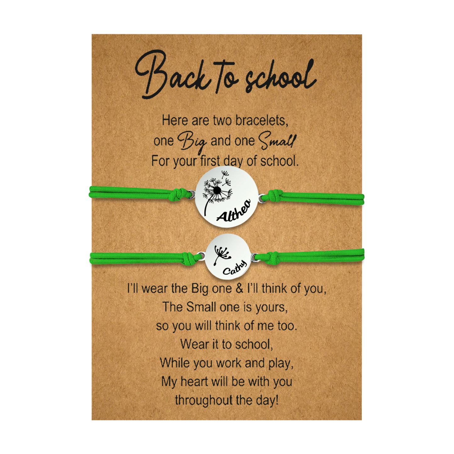 2 PCS Dandelion Pattern Elastic Stainless Steel Bracelet, A Back-To-School Gift For Daughter