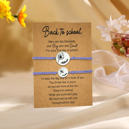 2 PCS Dandelion Pattern Elastic Stainless Steel Bracelet, A Back-To-School Gift For Daughter