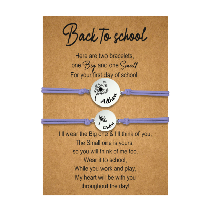 2 PCS Dandelion Pattern Elastic Stainless Steel Bracelet, A Back-To-School Gift For Daughter