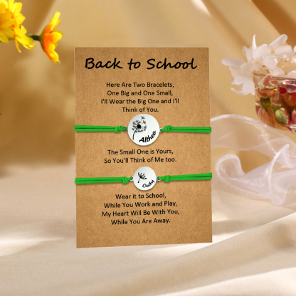 2 PCS Dandelion Pattern Elastic Stainless Steel Bracelet, A Back-To-School Gift For Daughter