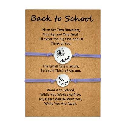 2 PCS Dandelion Pattern Elastic Stainless Steel Bracelet, A Back-To-School Gift For Daughter