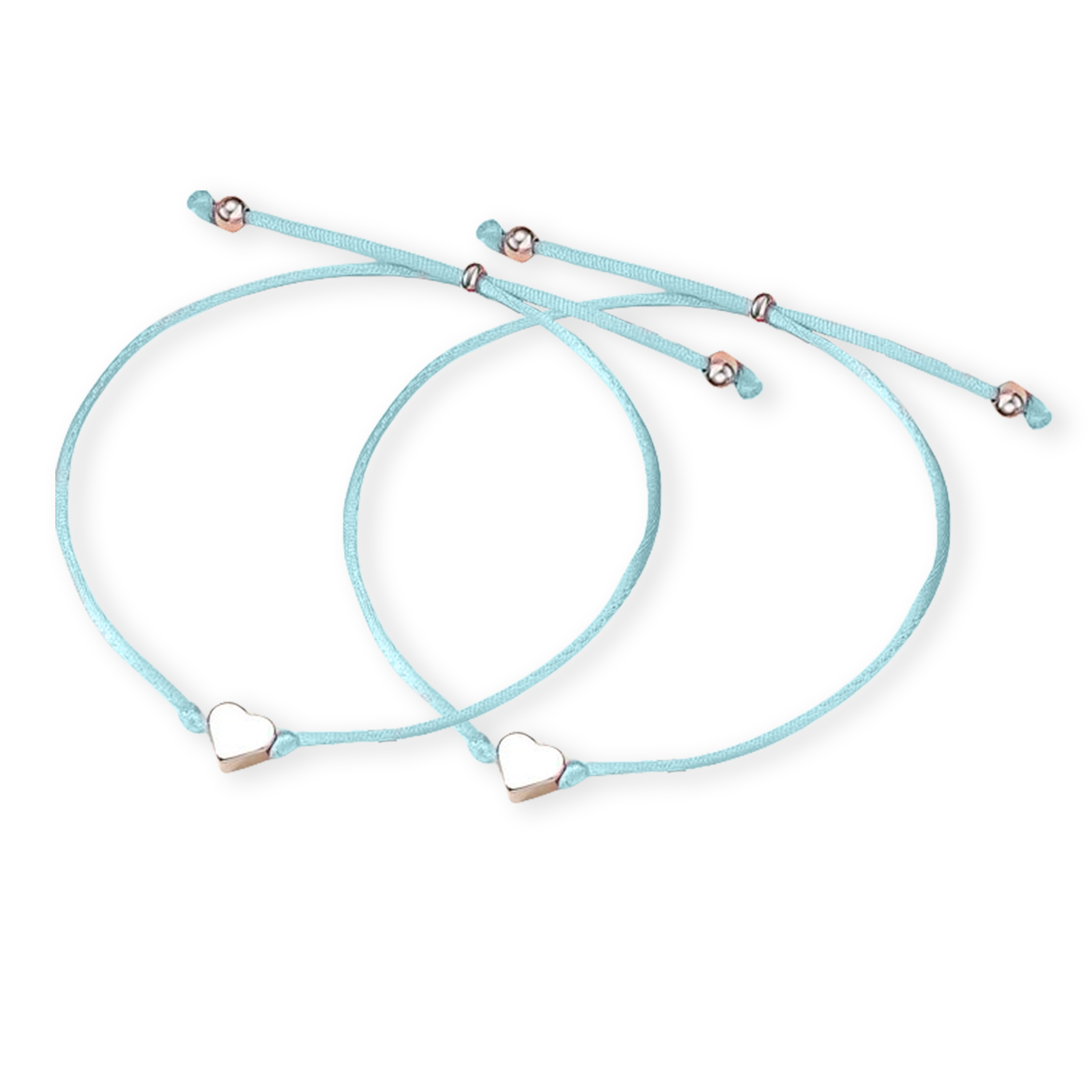 2 PCS Beautiful Heart Elastic Stainless Steel Bracelet, A Back-To-School Gift For Daughter