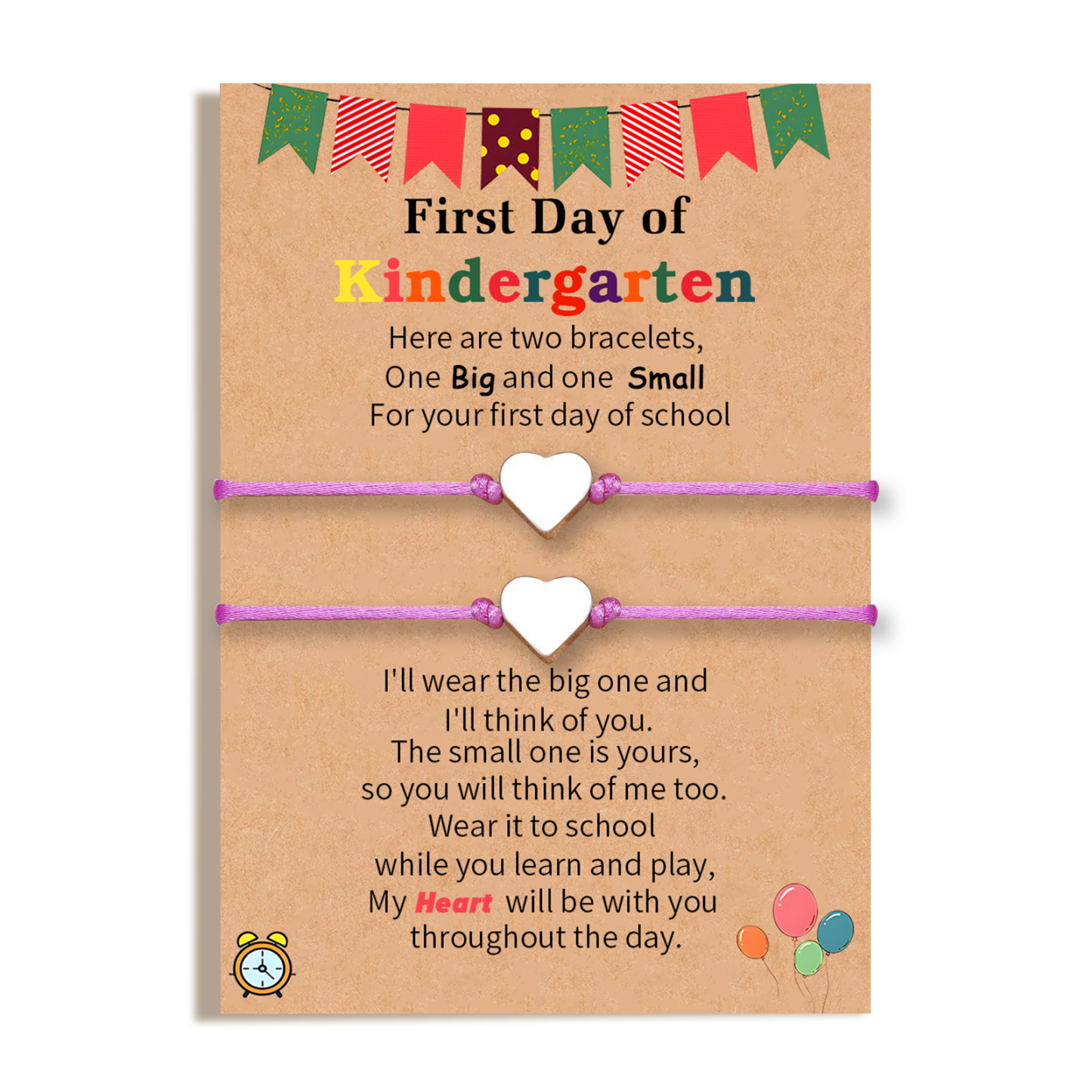 Jessemade UK 2 PCS Beautiful Heart Elastic Stainless Steel Bracelet, A Back-To-School Gift For Daughter 19.99