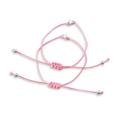 2 PCS Exquisite Five-Pointed Star Elastic Stainless Steel Bracelet, A Gift For My Daughter To Start School