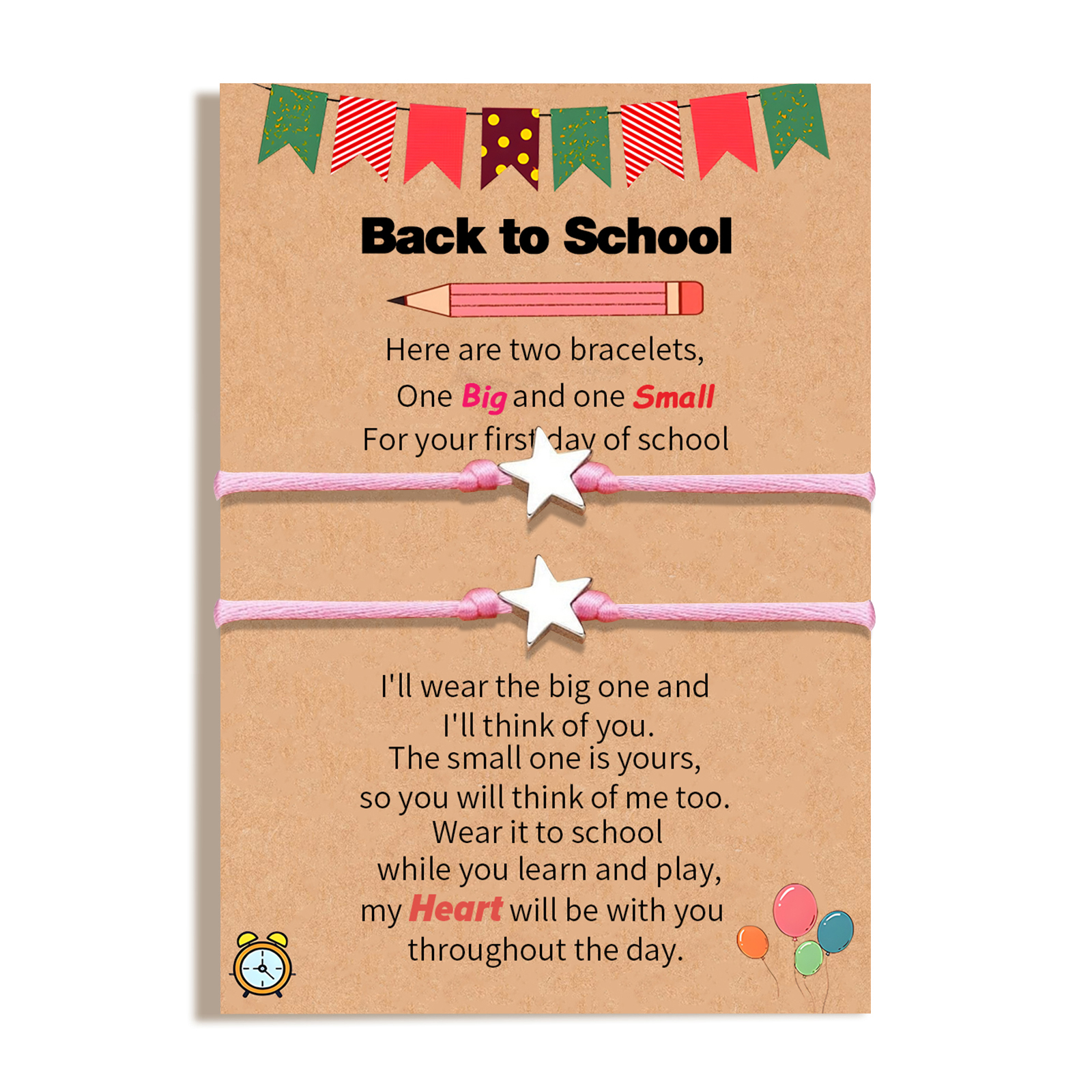 Jessemade UK 2 PCS Exquisite Five-Pointed Star Elastic Stainless Steel Bracelet, A Gift For My Daughter To Start School 19.99