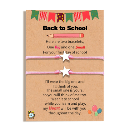 Jessemade UK 2 PCS Exquisite Five-Pointed Star Elastic Stainless Steel Bracelet, A Gift For My Daughter To Start School 19.99