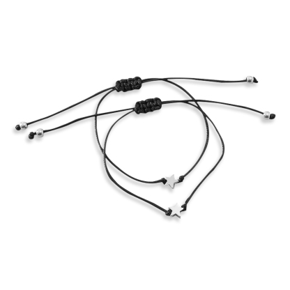 2 PCS Exquisite Five-Pointed Star Elastic Stainless Steel Bracelet, A Gift For My Daughter To Start School