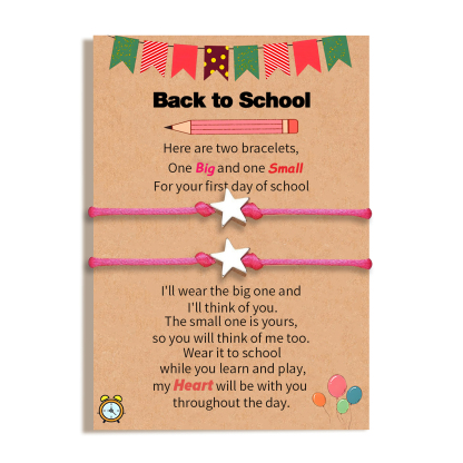 2 PCS Exquisite Five-Pointed Star Elastic Stainless Steel Bracelet, A Gift For My Daughter To Start School