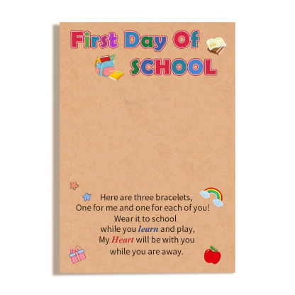 3 Love Elastic Stainless Steel Bracelets, A Back-To-School Gift For Daughter