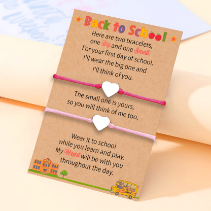 Jessemade UK Rose Red & Pink Heart Elastic Stainless Steel Bracelet, A Back-To-School Gift For Daughter 19.99