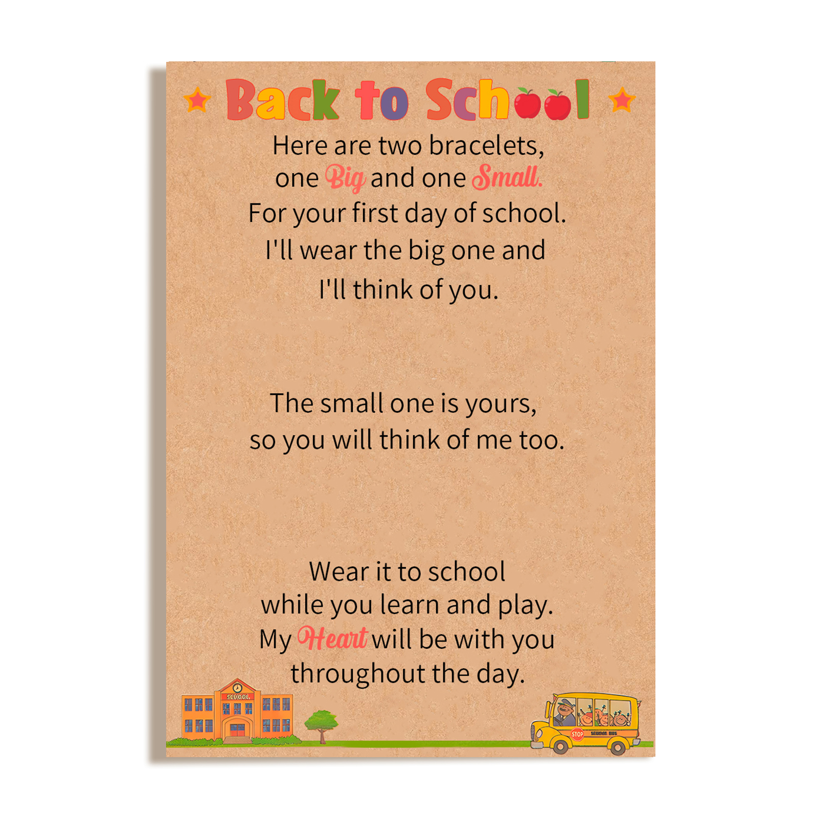 Rose Red & Pink Heart Elastic Stainless Steel Bracelet, A Back-To-School Gift For Daughter