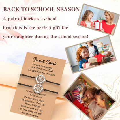 2 PCS Elastic Stainless Steel Bracelets, A Good Start-Of-School Gift For Your Son/Daughter