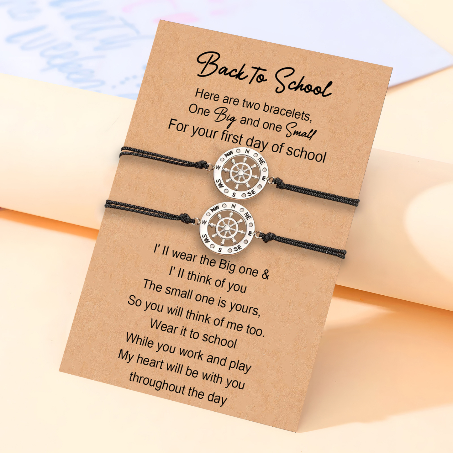 2 PCS Elastic Stainless Steel Bracelets, A Good Start-Of-School Gift For Your Son/Daughter