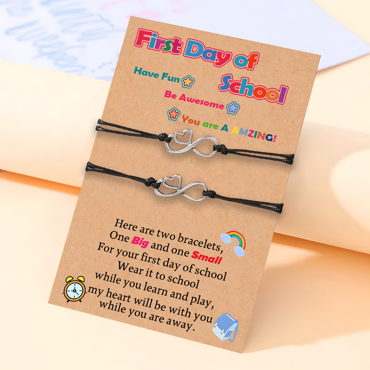 Jessemade UK 2 PCS Love Elastic Stainless Steel Bracelets, Back-To-School Gifts For Son/Daughter 19.99