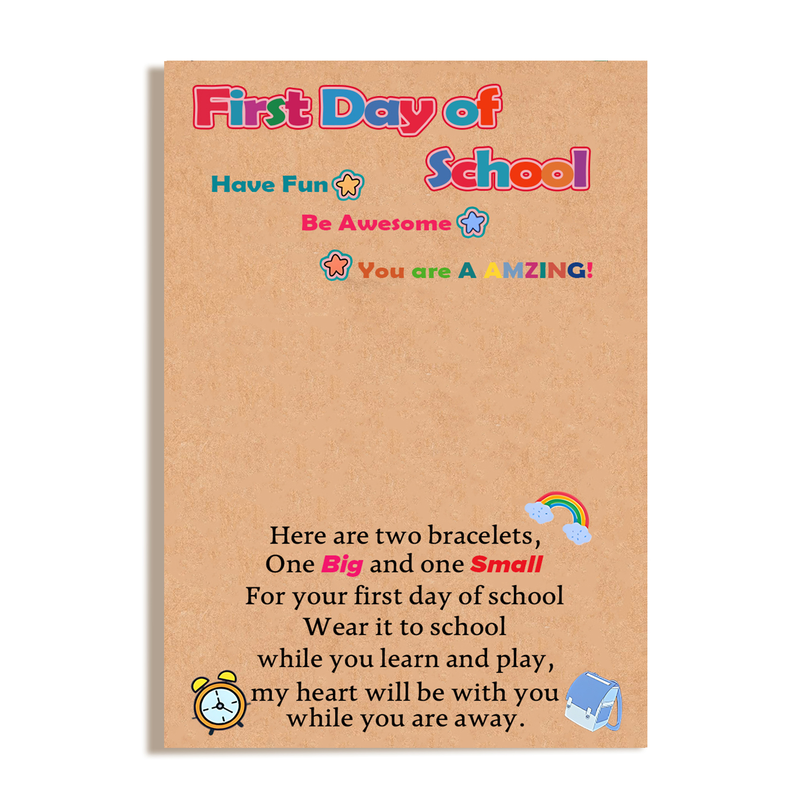 2 PCS Love Elastic Stainless Steel Bracelets, Back-To-School Gifts For Son/Daughter