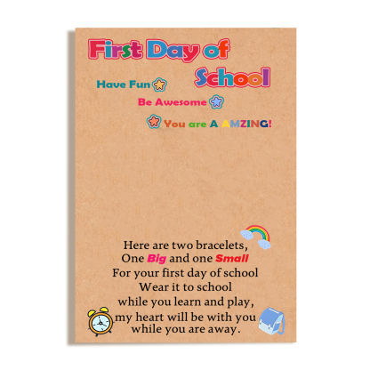 2 PCS Love Elastic Stainless Steel Bracelets, Back-To-School Gifts For Son/Daughter