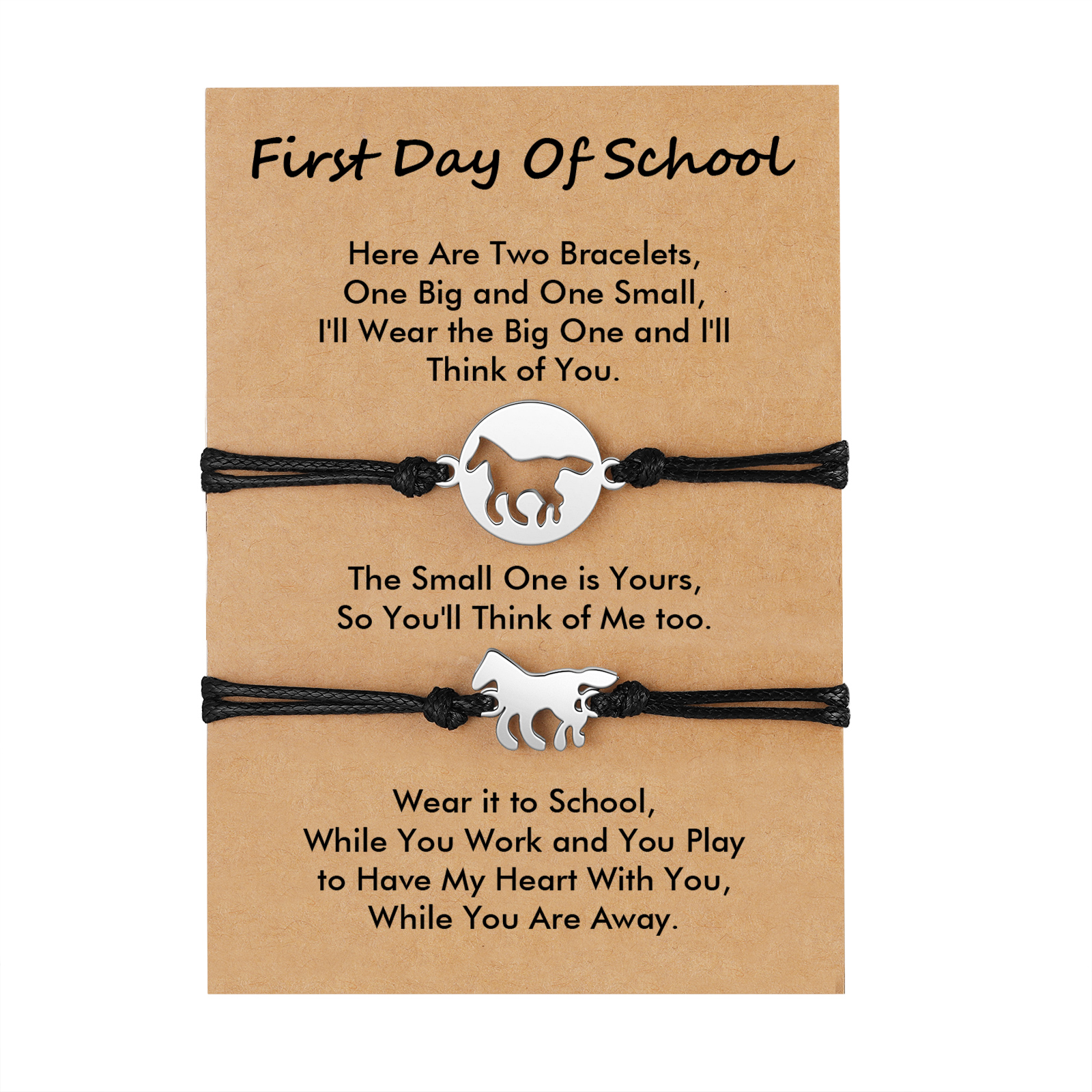 Jessemade UK 2 Pcs Bear Bracelets Stainless Steel Bear Braided Bracelets Back to School Gifts for Kids 16.99