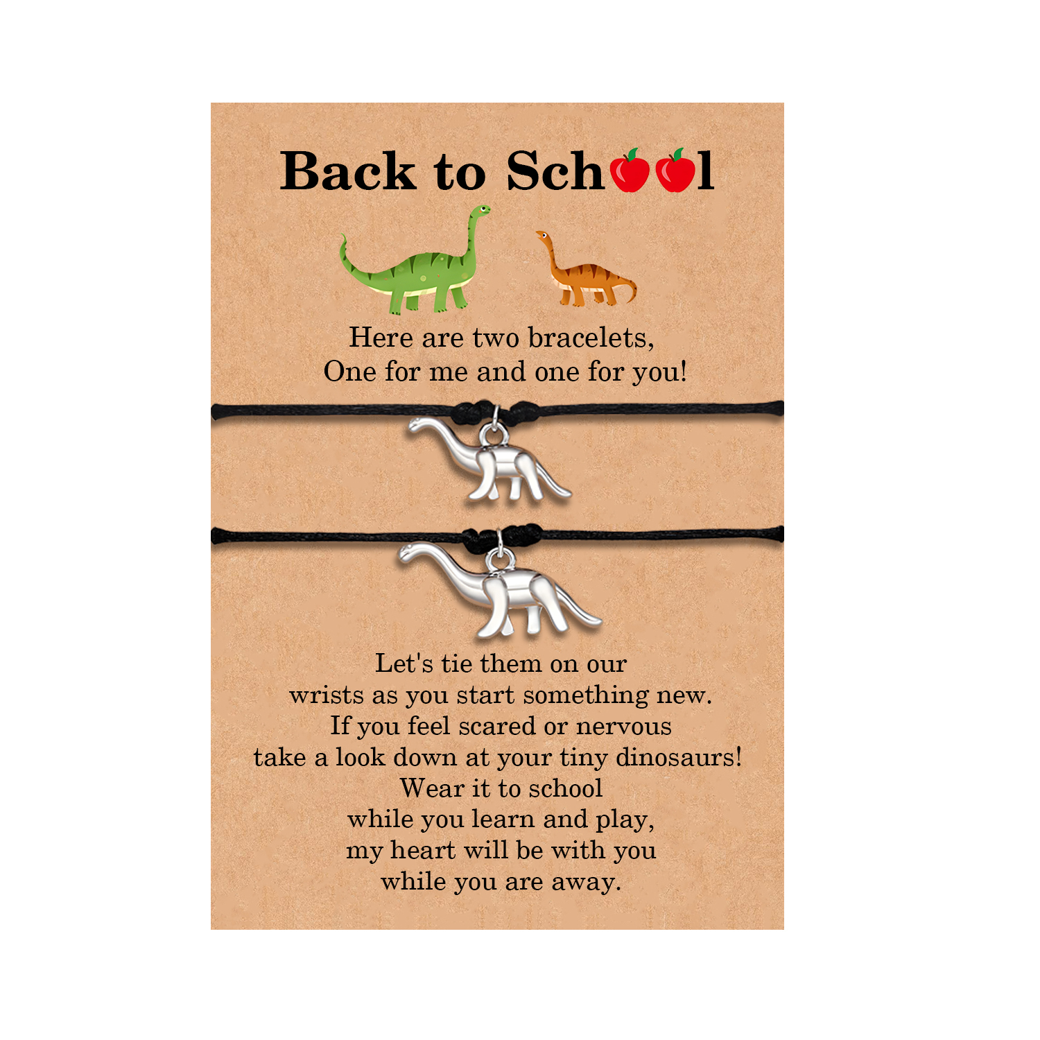 3Pcs Dinosaur Bracelets Stainless Steel Braided Bracelets Back To Scho