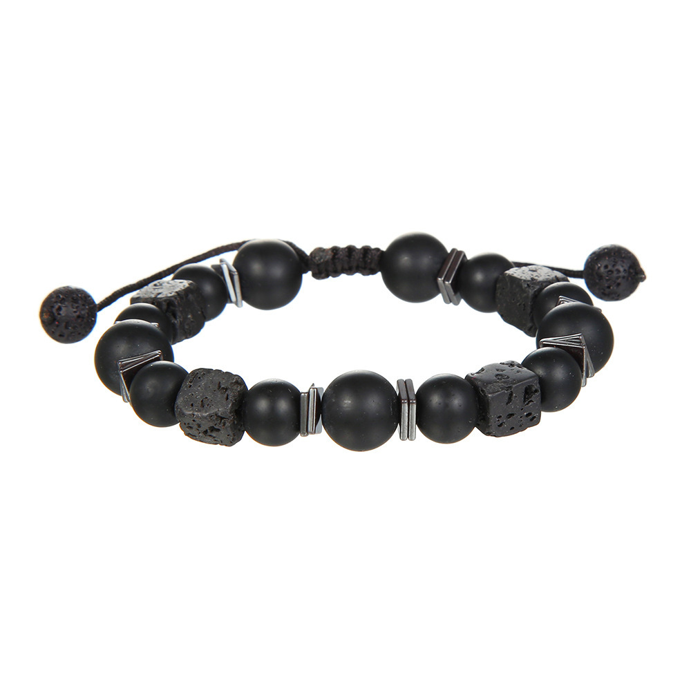 Volcanic Stone Beaded Men'S Bracelet For Him | Jessemade