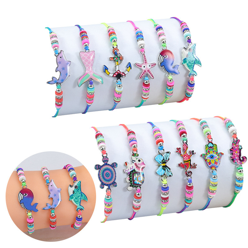 12PCS Undersea Animal Bracelet Back to School Gift Adjustable Bracelet Back to School Gift for Kids