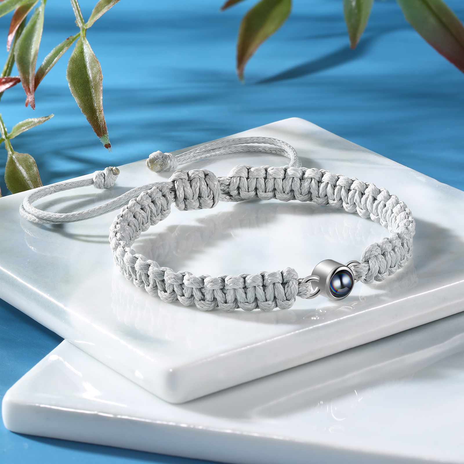 Personalised Projection Stone Bracelet – Customize 1 Photo – Valentine's Day Gift for Her/Him | Jessemade