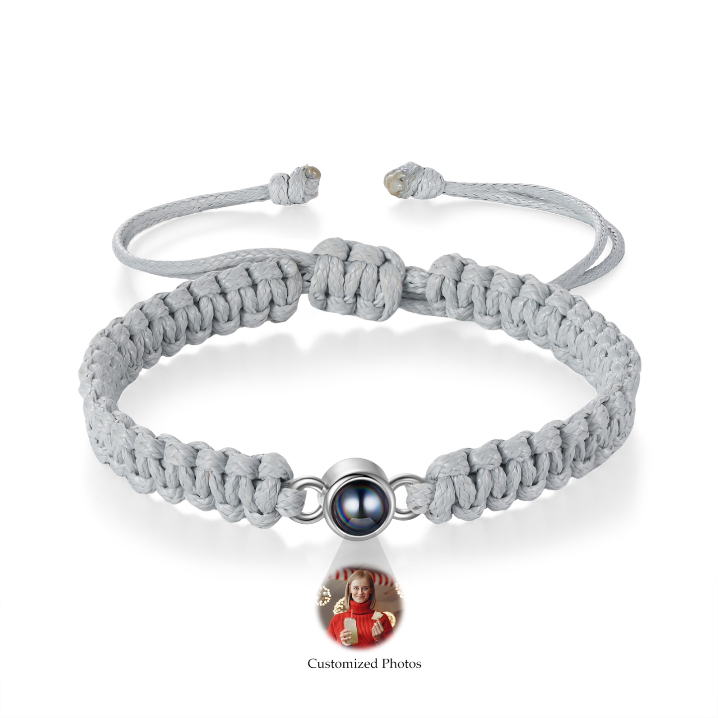 Personalised Projection Stone Bracelet – Customize 1 Photo – Valentine's Day Gift for Her/Him | Jessemade