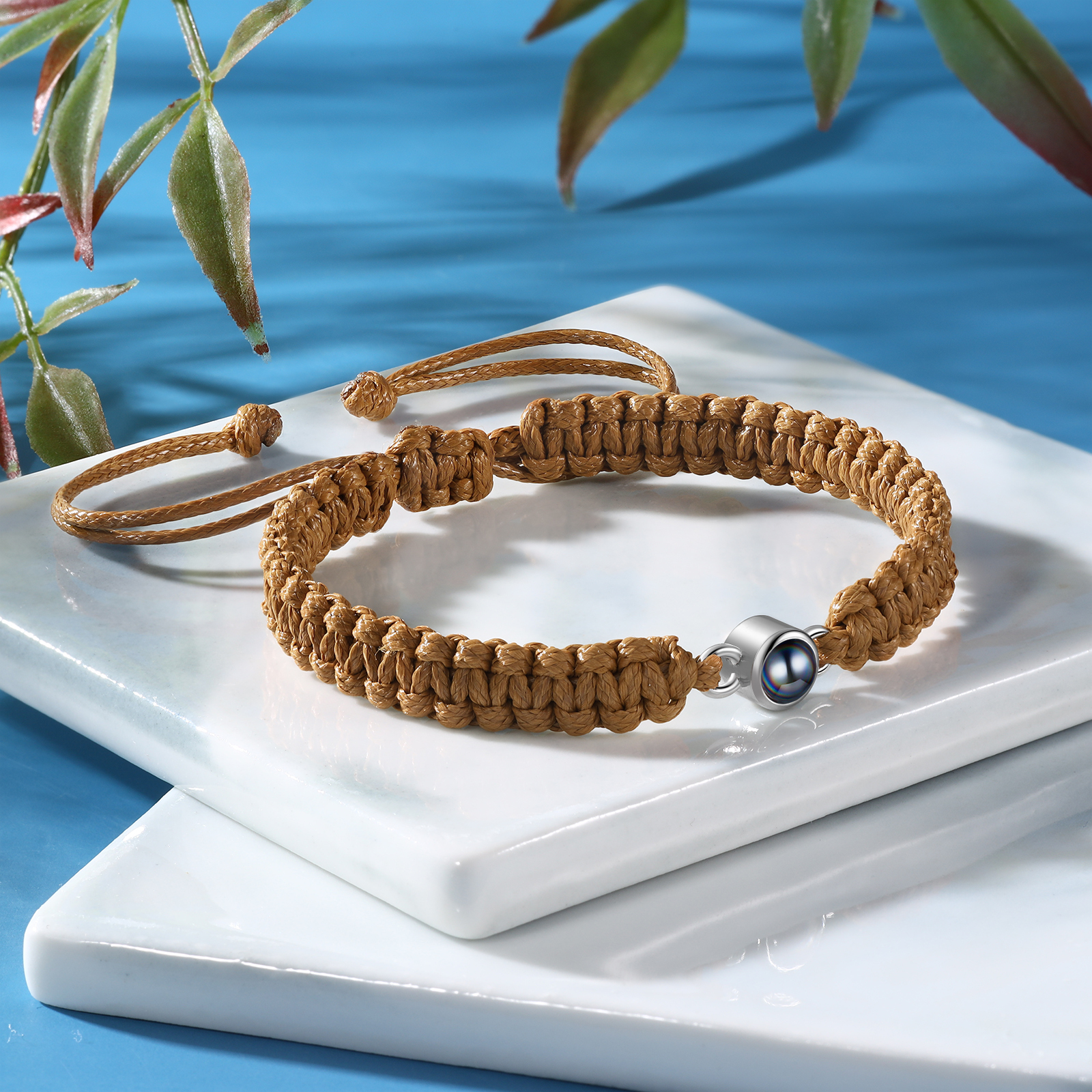 Personalised Projection Stone Bracelet – Customize 1 Photo – Valentine's Day Gift for Her/Him | Jessemade