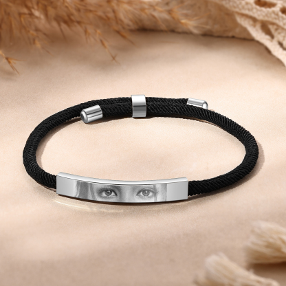 Personalized Eye Photo Bracelet - Custom Women’s Bracelet in Silver, Gold, & Black | Perfect Gift for Wife/Sister/ Daughter | Jessemade
