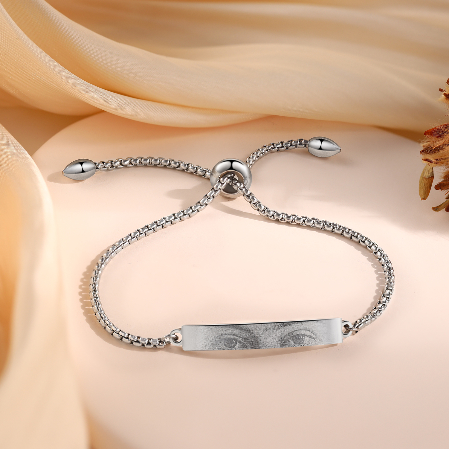 Personalised Women's Bracelet with Eye Photo - Custom Jewelry Gift for Wife/Sister/Daughter | Jessemade