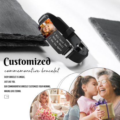 Personalised Memorial Bracelet Custom Photo – Carrying Memories Forever - Gift for Men | Jessemade