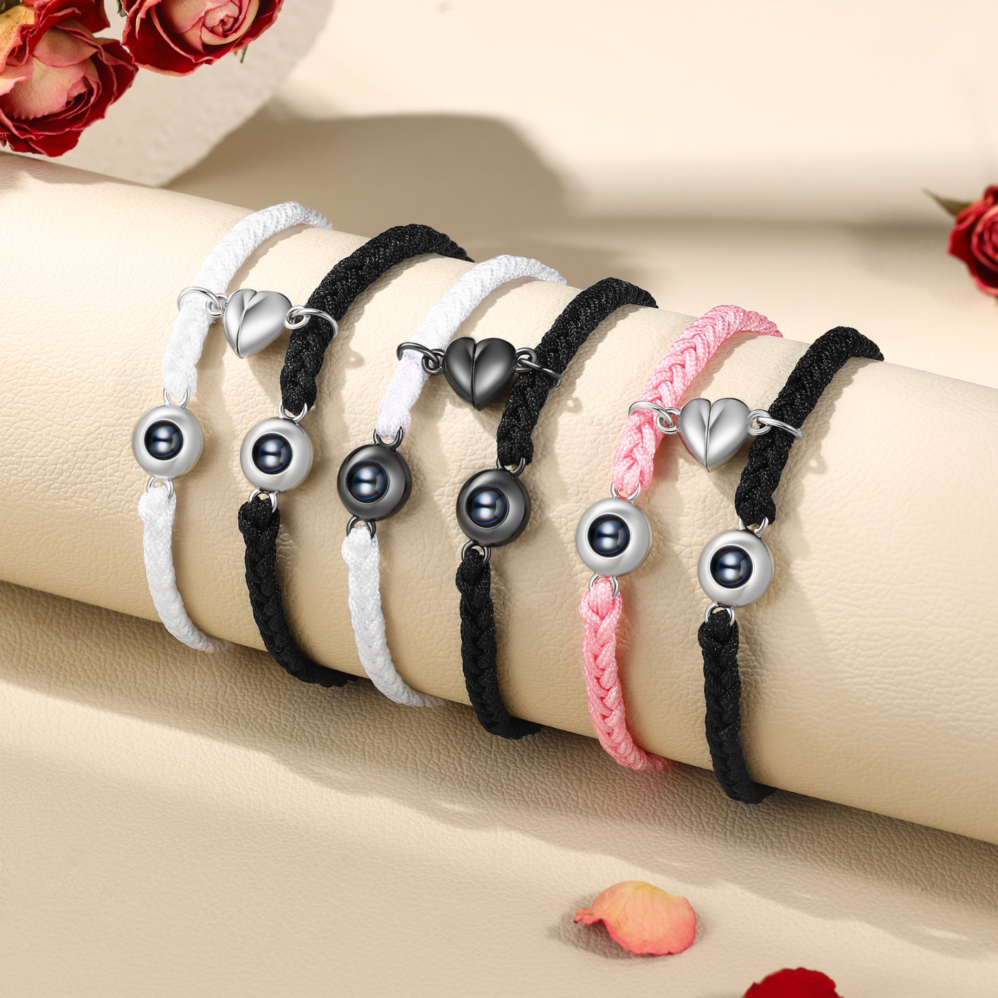 Personalised Projection Photo Bracelet – Customised with 1 Photo and Heart Design, Available in 3 Styles – Valentine’s Day Gift for Couple | Jessemade