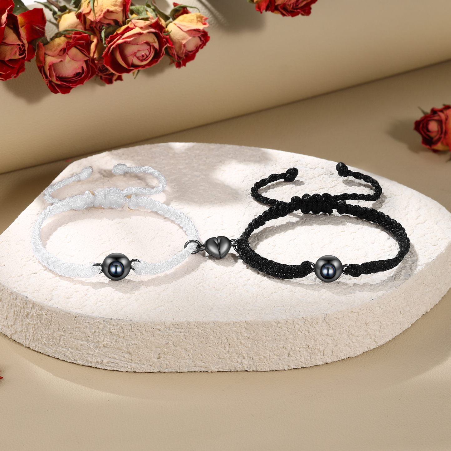 Personalised Projection Photo Bracelet – Customised with 1 Photo and Heart Design, Available in 3 Styles – Valentine’s Day Gift for Couple | Jessemade