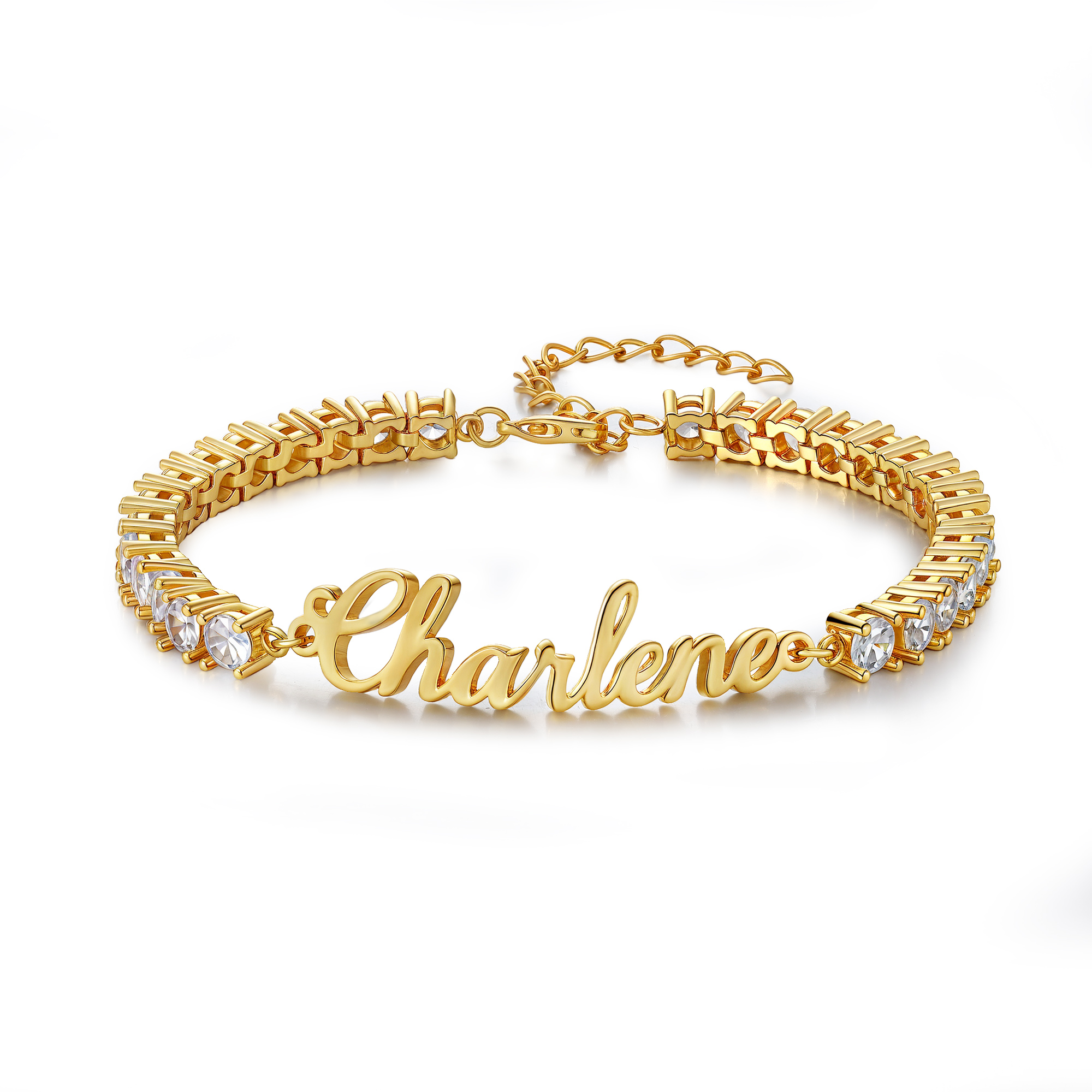 Personalised Gold Name Bracelet – Custom Adjustable Jewellery Gift for Women | Jessemade