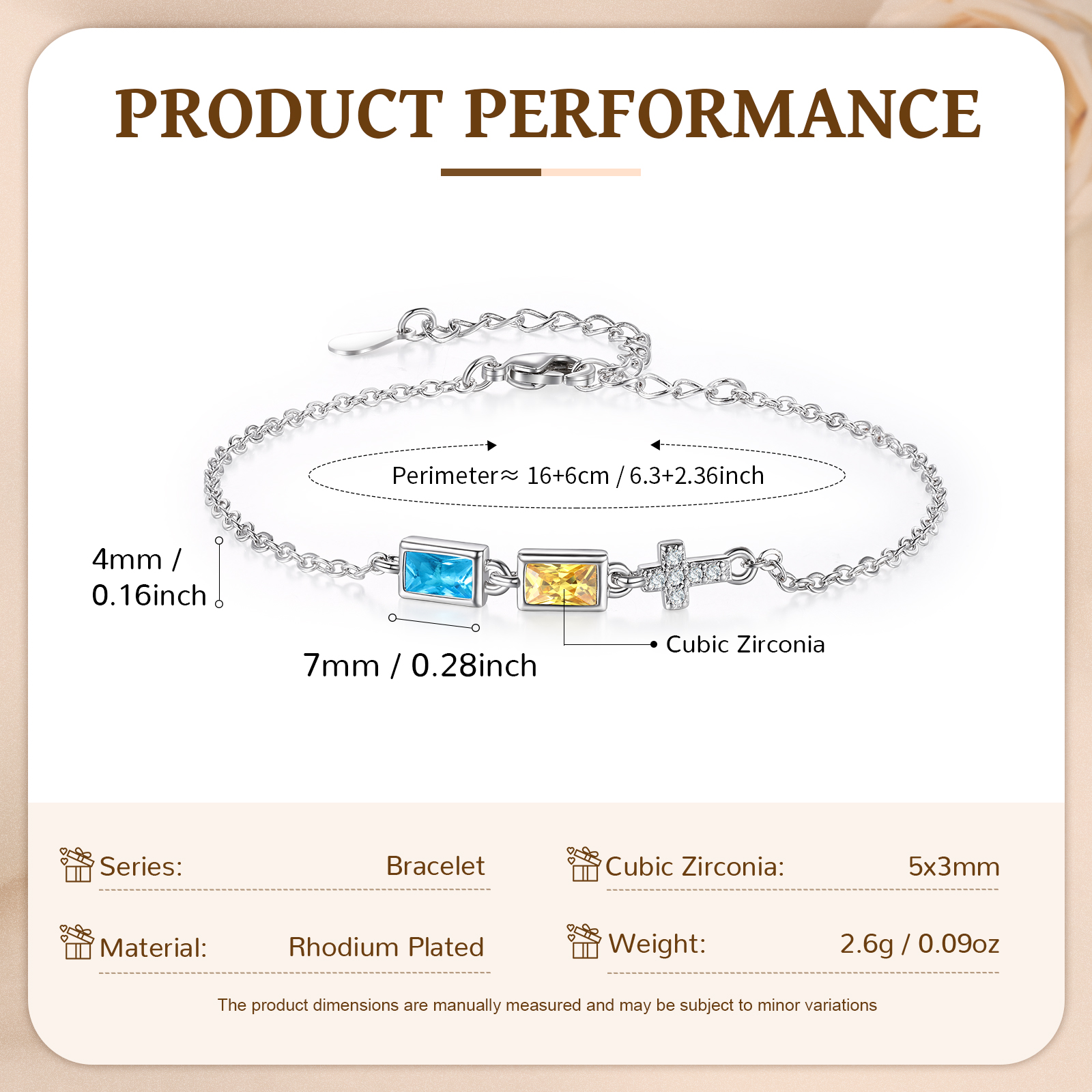 2 Birthstones Personalised Birthstone Bracelet – Meaningful Mother’s Day Gift for Family Members | Jessemade