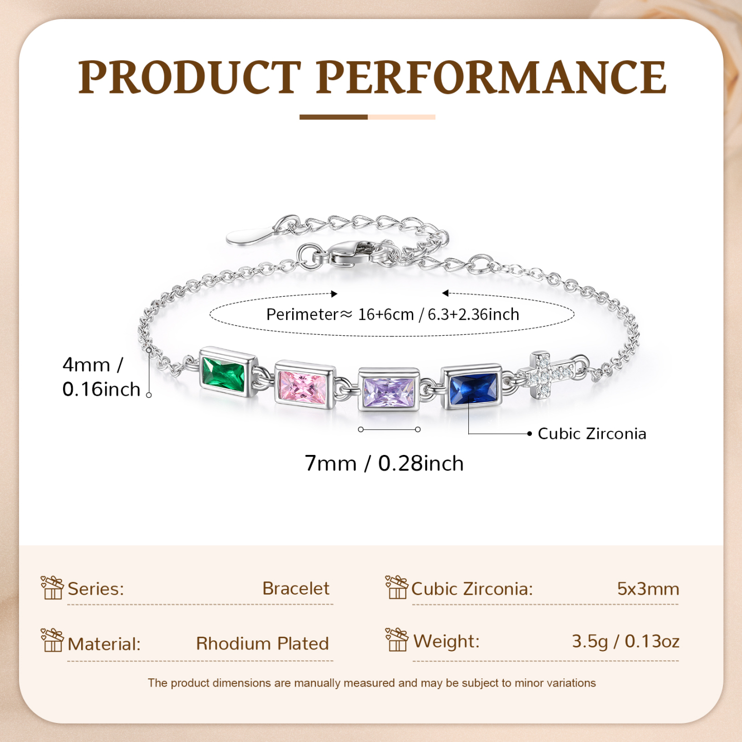 4 Birthstones Personalised Birthstone Bracelet – Meaningful Mother’s Day Gift for Family Members | Jessemade