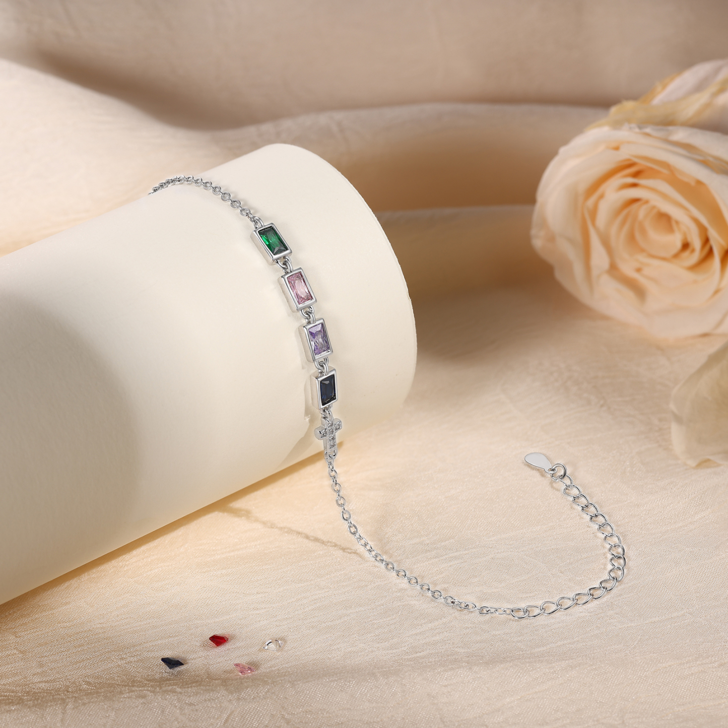 4 Birthstones Personalised Birthstone Bracelet – Meaningful Mother’s Day Gift for Family Members | Jessemade