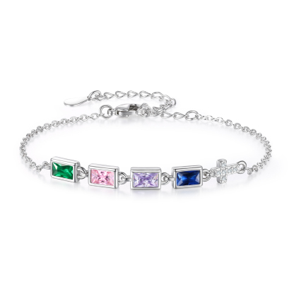4 Birthstones Personalised Birthstone Bracelet – Meaningful Mother’s D