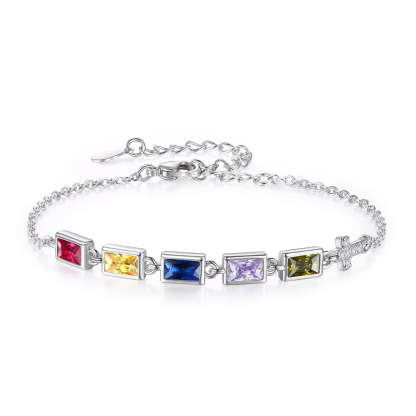 5 Birthstones Personalised Birthstone Bracelet – Meaningful Mother’s D