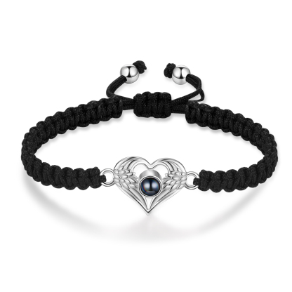 Personalised Photo Bracelet Customized Leather Adjustable Bracelet Gifts for Her Him