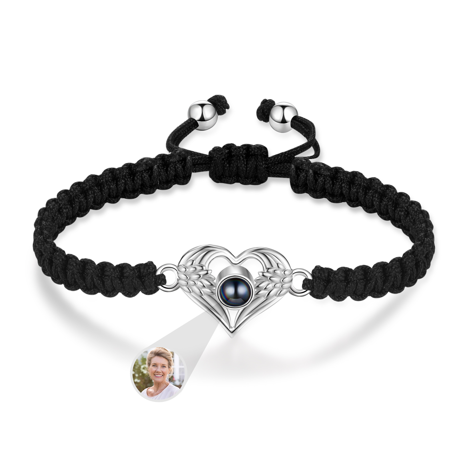 Personalized Photo Bracelet Customized Leather Adjustable Bracelet Gifts for Her Him