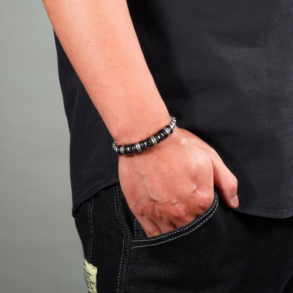 4 Names Personalised Men Adjustable Bracelet – Father's Day Gift | Jessemade