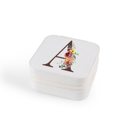 Square Jewelry Storage Box-Personalised 1 Name Customized Birthflower Storage Box In Various Colors
