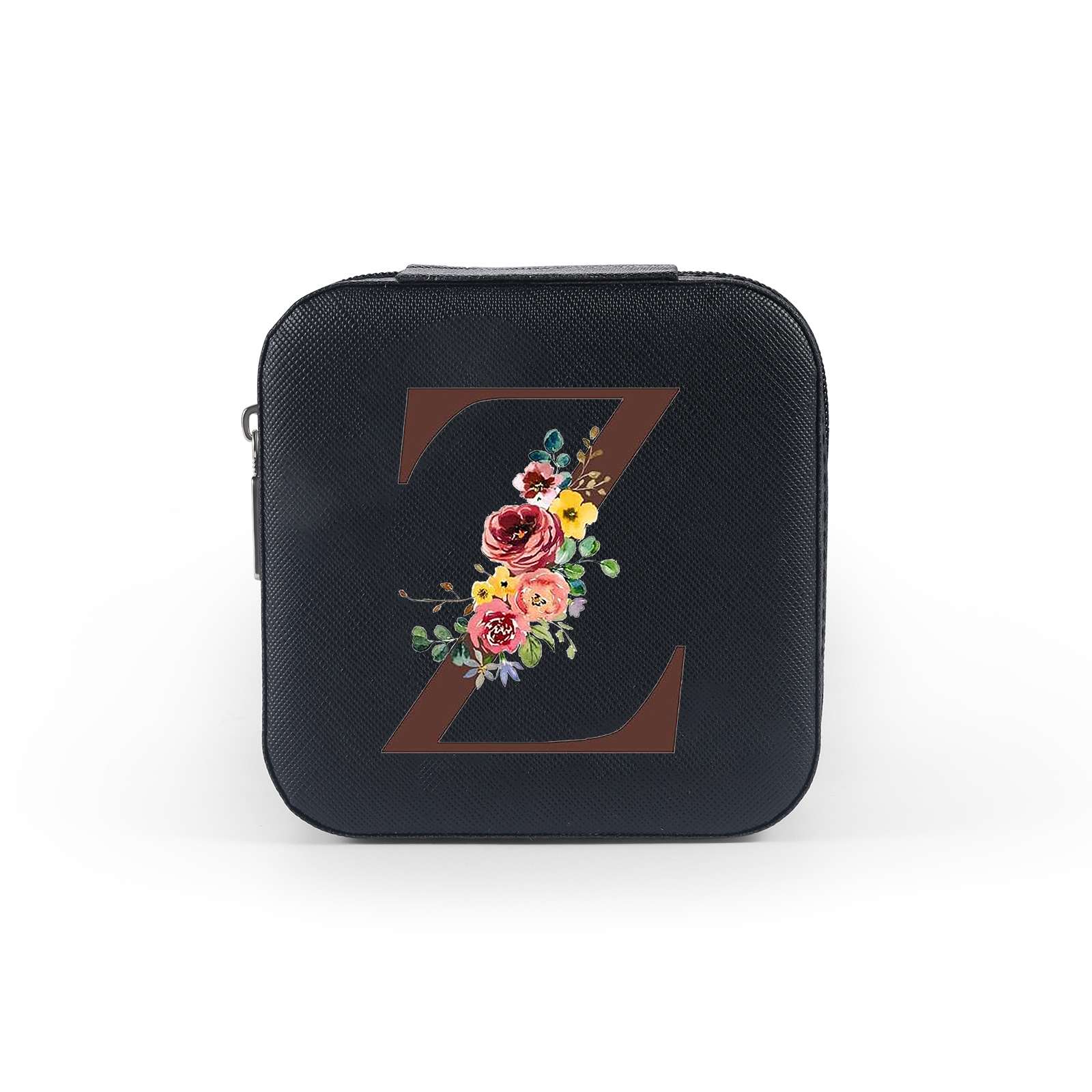 Square Jewelry Storage Box-Personalised 1 Name Customized Birthflower Storage Box In Various Colors