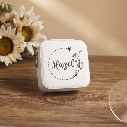 Square Jewelry Storage Box-Personalised 1 Name Customized Storage Box In Various Colors