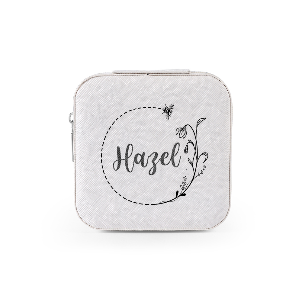 Square Jewelry Storage Box-Personalised 1 Name Customized Storage Box In Various Colors