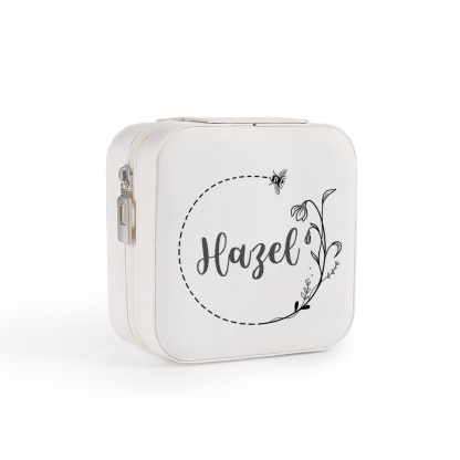 Square Jewelry Storage Box-Personalised 1 Name Customized Storage Box In Various Colors