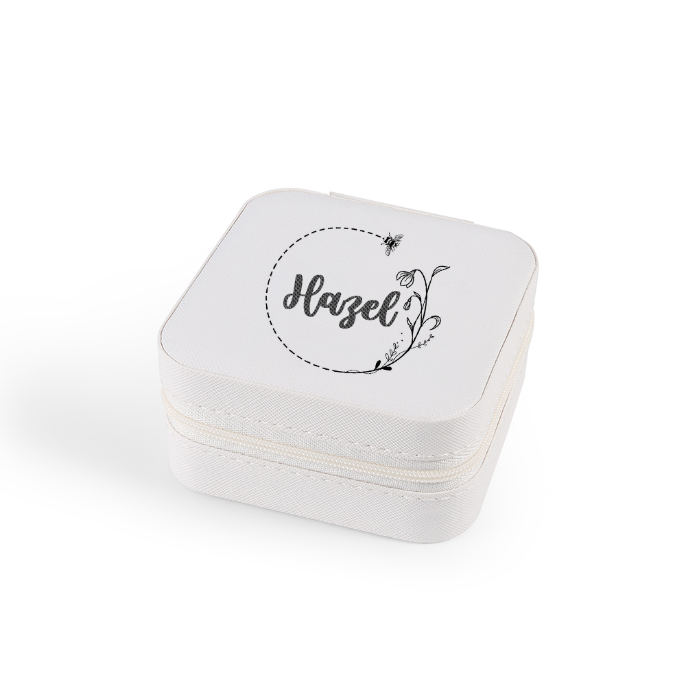 Square Jewelry Storage Box-Personalised 1 Name Customized Storage Box In Various Colors