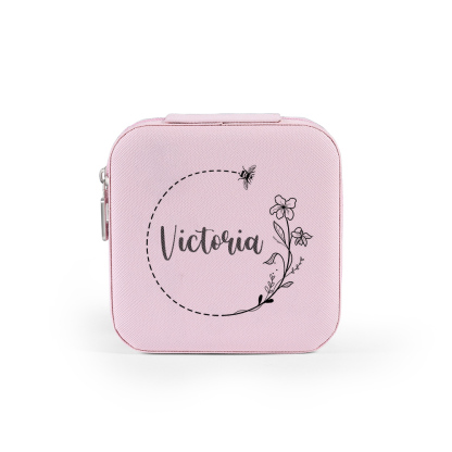 Square Jewelry Storage Box-Personalised 1 Name Customized Storage Box In Various Colors