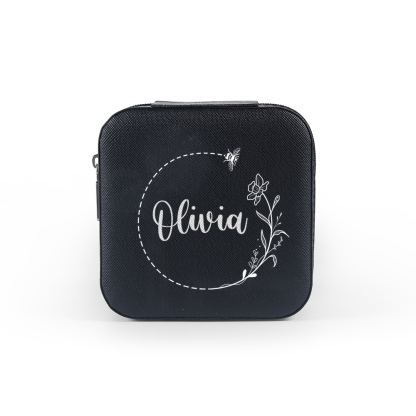 Square Jewelry Storage Box-Personalised 1 Name Customized Storage Box In Various Colors